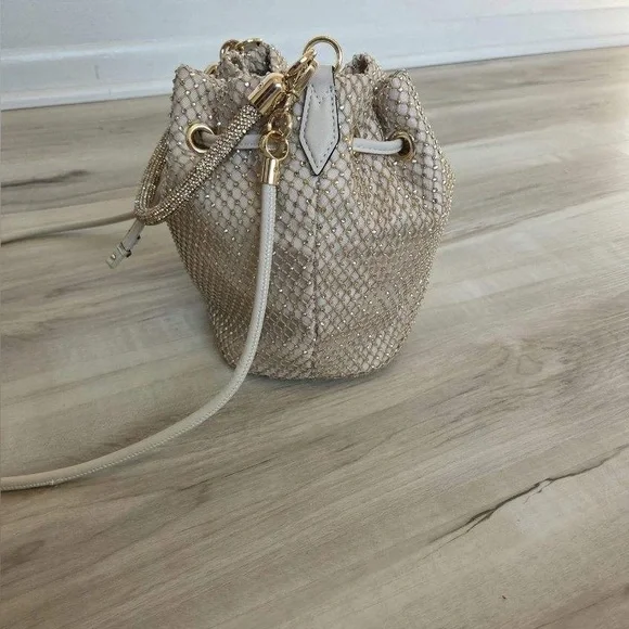 Victoria’s Secret Limited Edition Gold Mesh Rhinestone Bucket Crossbody - NWOT - Picture 4 of 9